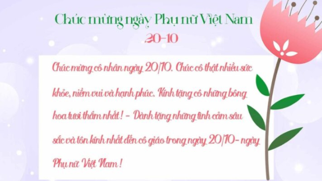 Dành tặng tình cảm sâu sắc và tôn kính đến cô giáo