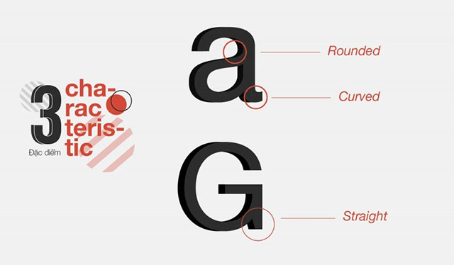 Font chữ Helvetica đơn giản, dễ đọc