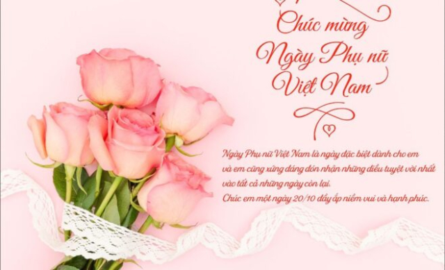 Chúc em gái một ngày 20/10 đầy ắp niềm vui và hạnh phúc