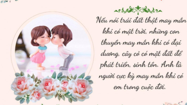 Anh rất may mắn khi có em trong đời