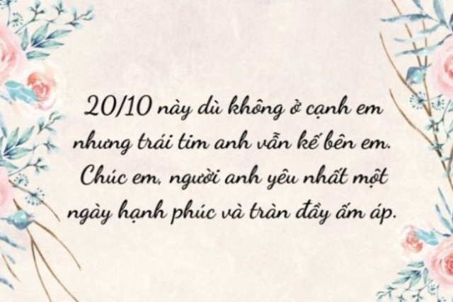 Chúc em, người anh yêu nhất một ngày hạnh phúc