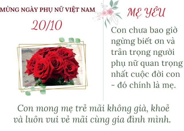 Con mong mẹ trẻ mãi không già, khỏe và luôn vui vẻ mãi cùng gia đình mình.