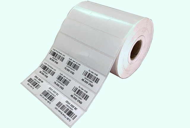 Giấy decal in mã vạch loại 3 tem/hàng