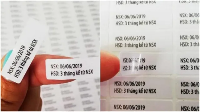 Tem dán hạn sử dụng có thể làm từ nhiều chất liệu
