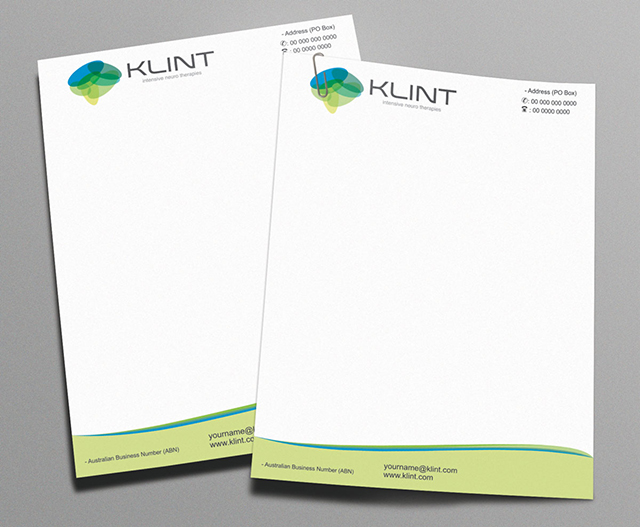 Mẫu tiêu đề thư màu xanh nổi bật