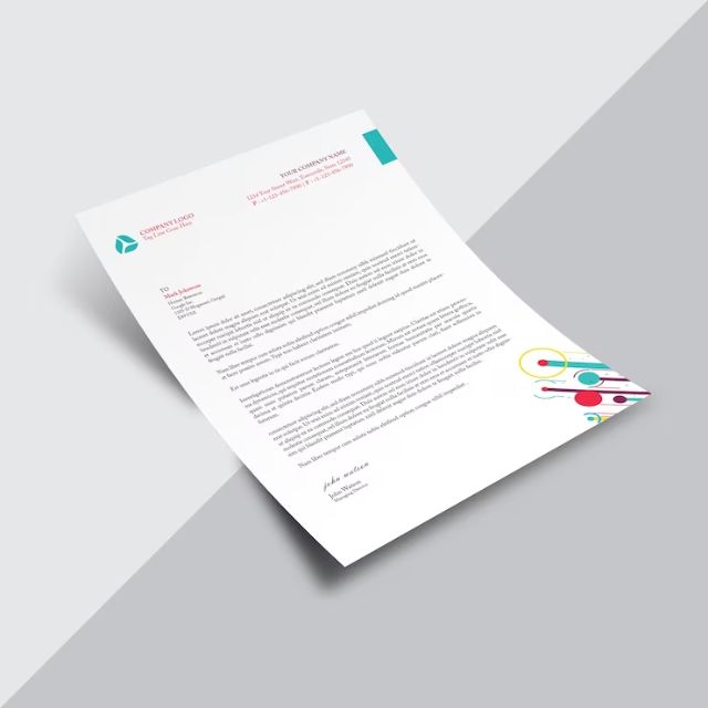Letterhead dùng để gửi thư cảm ơn