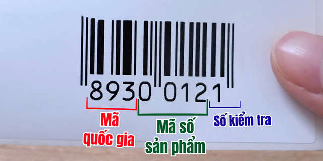 Cấu trúc mã EAN-8 chỉ gồm 8 chữ số