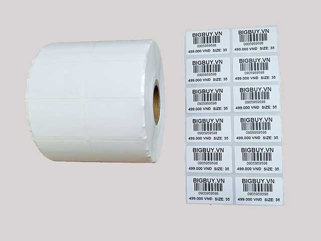 Giấy decal in nhiệt có keo dính ở mặt sau