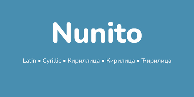 Font Nunito
