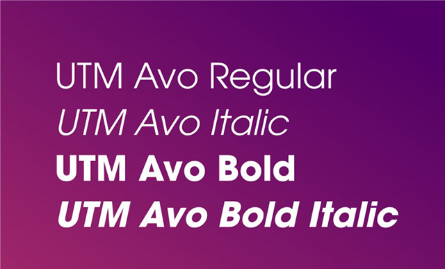 Font UTM Avo
