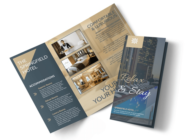 Mẫu brochure về dịch vụ nghỉ dưỡng tại khách sạn